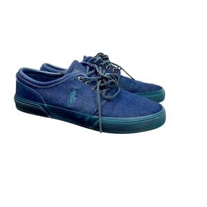 Polo Ralph Lauren Flaxon low tops  casual mens sneakers size 10 D navy canvas